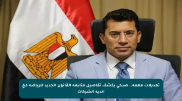 تعديلات مهمة.. صبحي يكشف تفاصيل متابعة القانون الجديد للرياضة مع أندية الشركات